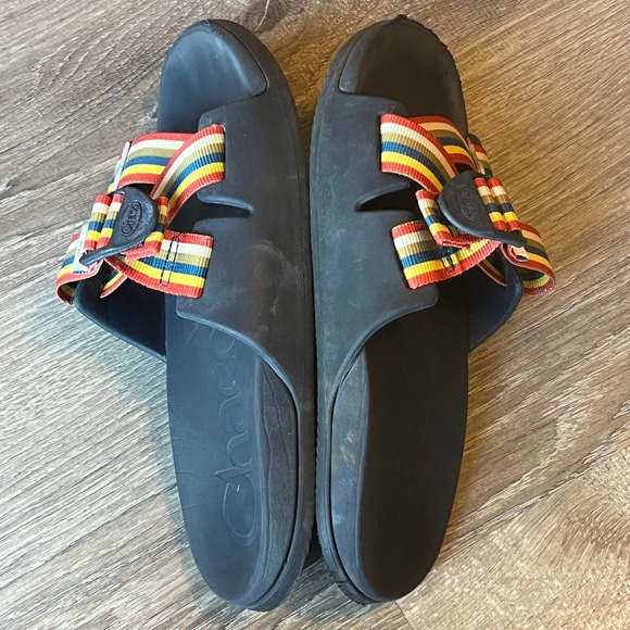 Chaco x New Belgium Brewing Chillo Slides Sandals Blue Red Mens 8‎ EU 39 - Picture 3 of 7